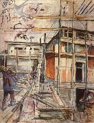 Workroom building in winter Edvard Munch